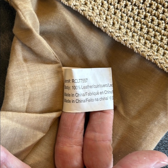 🥳Host Pick🥳 Boho Sundown Wild Leather Crochet Fringe Bag - Brown and Cream - Picture 10 of 11